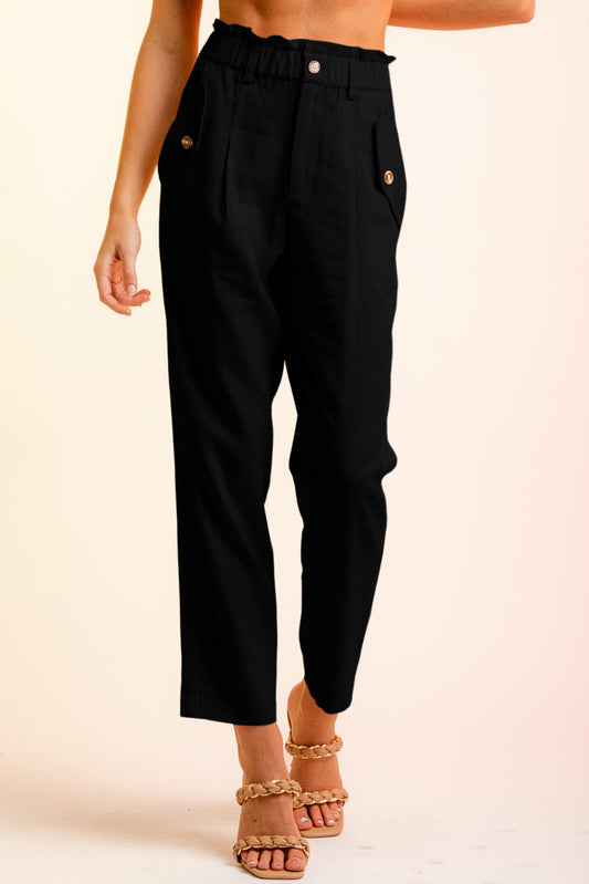 Side Button Long Pants Calopterix by Alaedine Hamdi